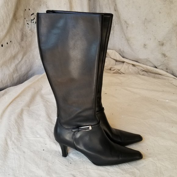 JOAN & DAVID CIRCA CjStanton Black Leather Boots 8M NEW w/o Tags - Picture 3 of 10